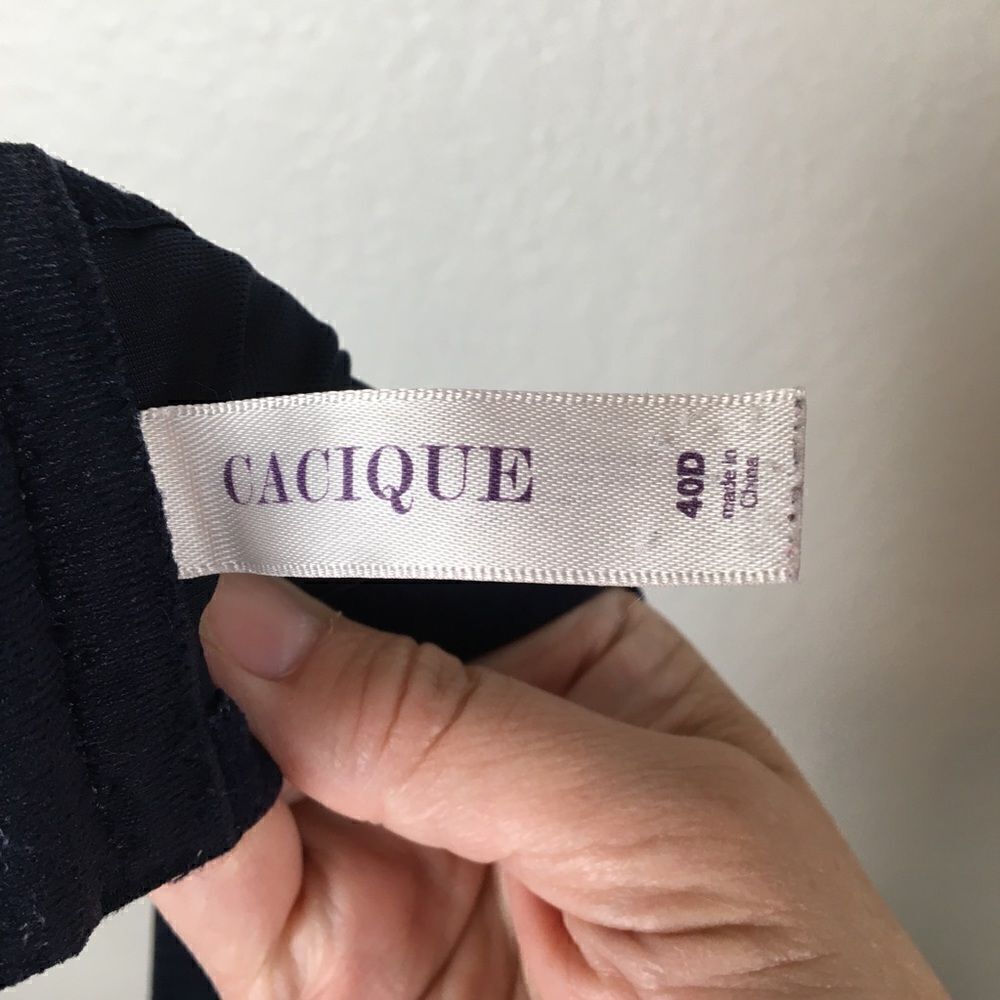 Cacique Navy Leopard Printpush-Upbra40d - image 5